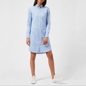 Ralph Lauren | light blue knit Oxford button down dress